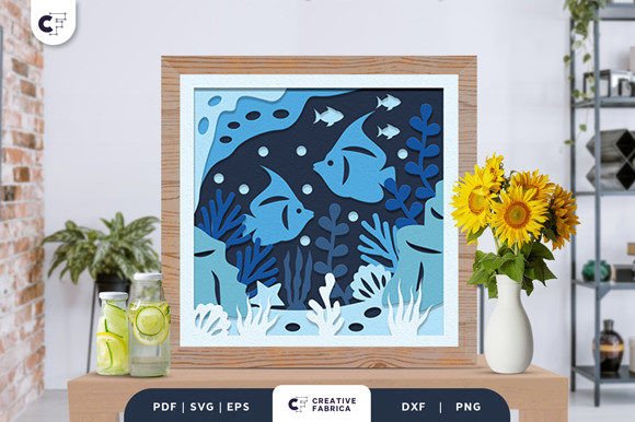 Download Underwater Life 3D Layered Paper Cut - Underwater life 3d layered paper cut Collection