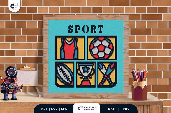 Download Sport School Subject 3D Shadow Box - Premium Bundle