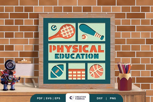 Download Physical Education School Subject 3D SVG - Premium Bundle